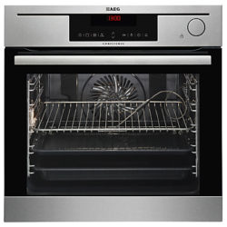 AEG BS730472KM Built-In Single Combination Steam Oven, Stainless Steel